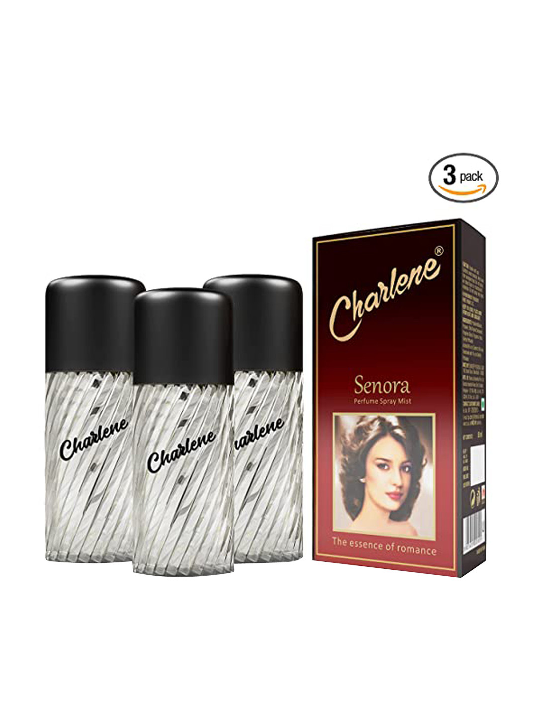 CHARLENE Set of 3 Senora Long Lasting Spray Perfume Mist - 50 ml Each