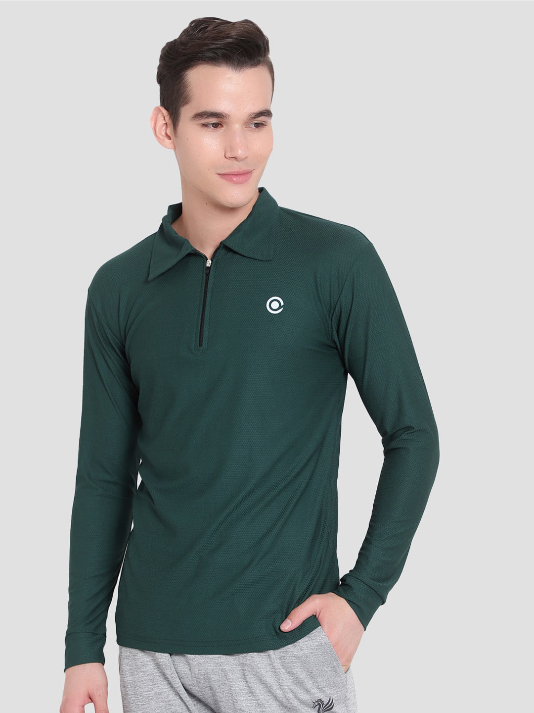 DIAZ Polo Collar Polyester PU Coated Sports T-shirt