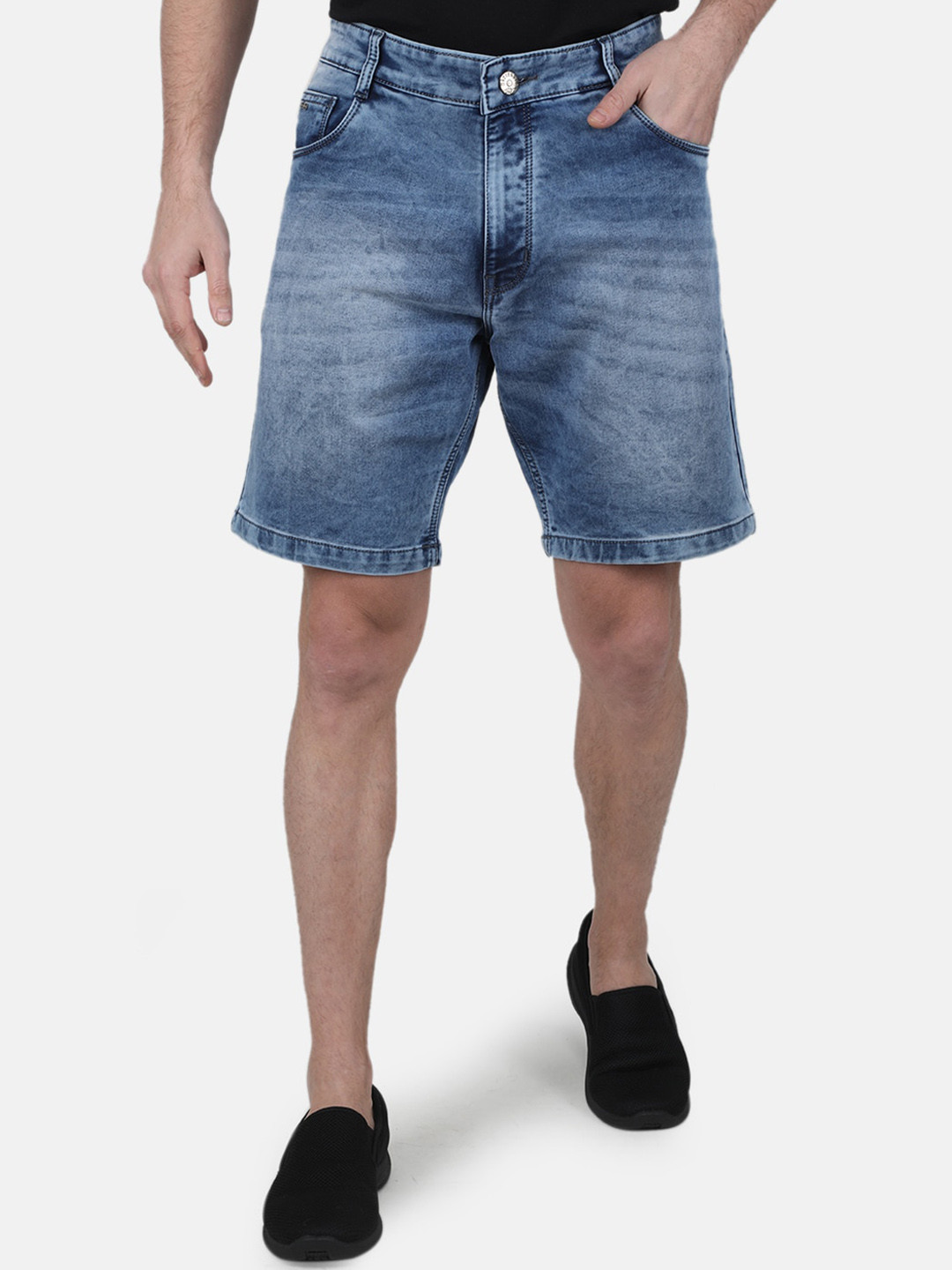 Monte Carlo Men Washed Denim Shorts