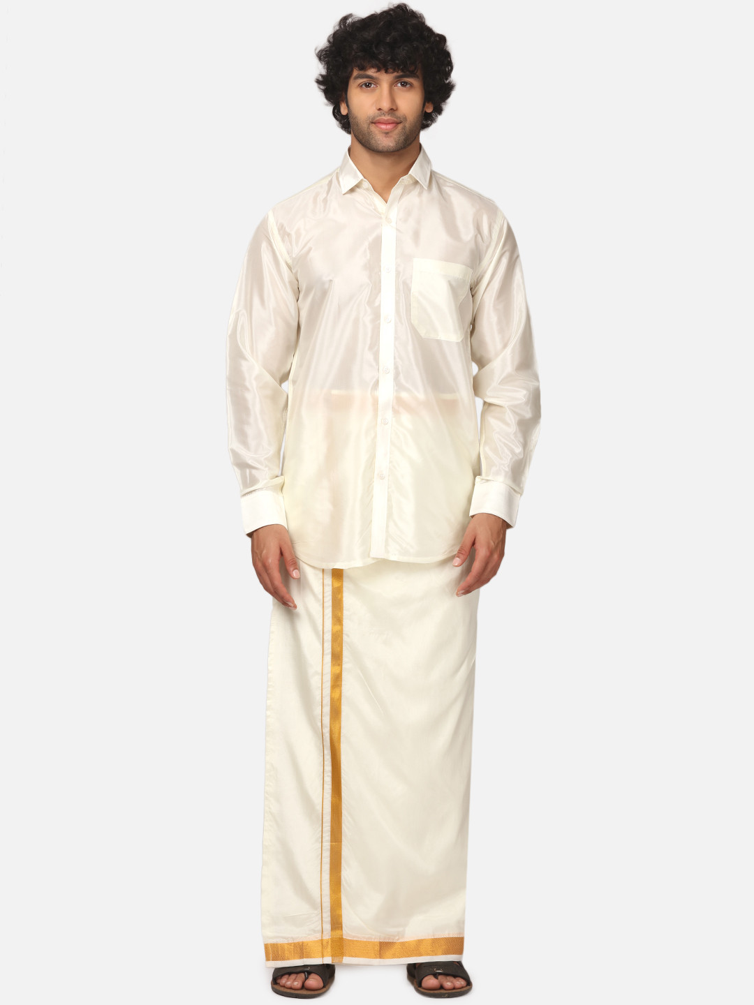 Sethukrishna Men Shirt & Vesthti Set