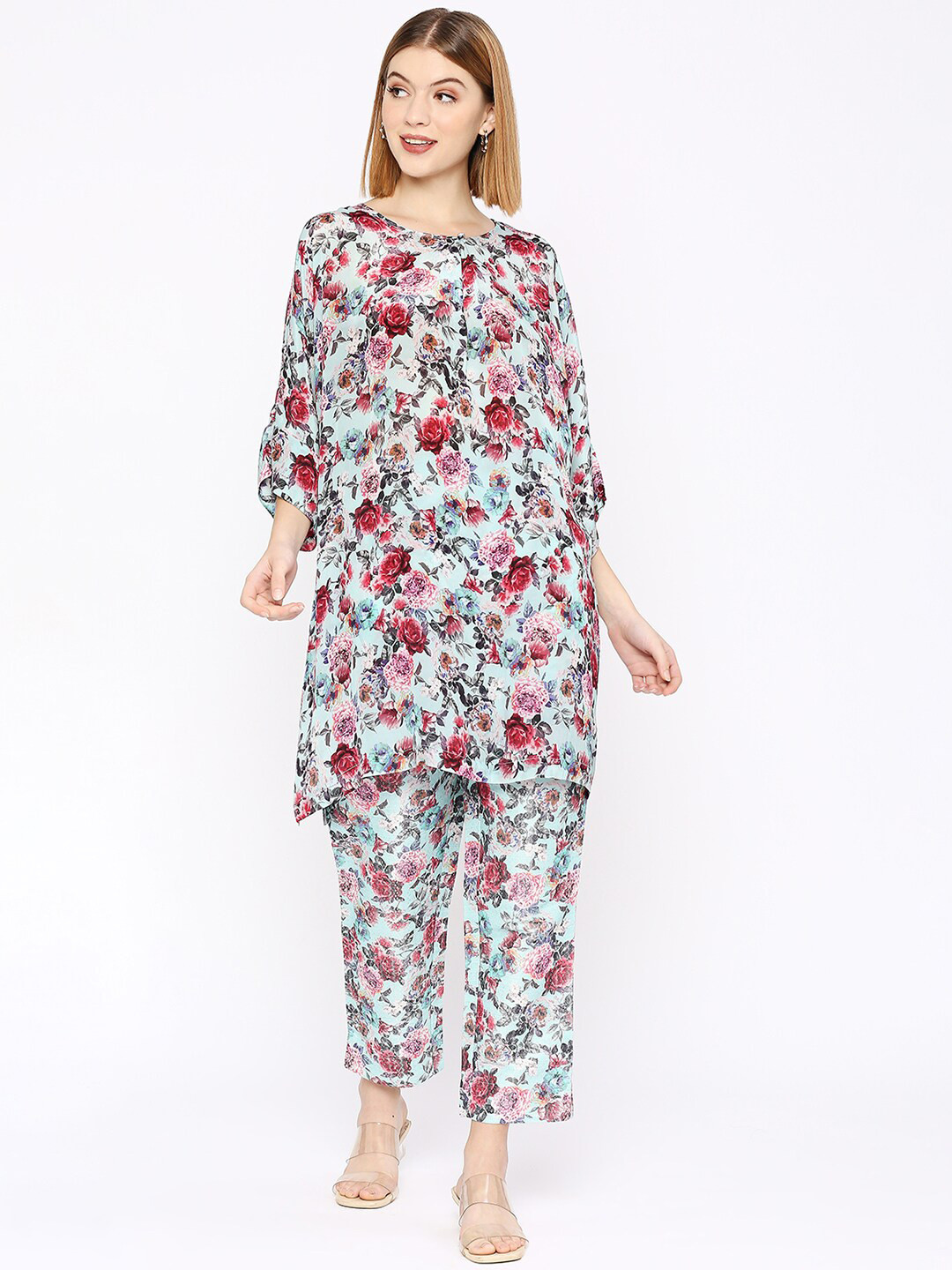Cloth Haus India Floral Printed Longline A-Line Top