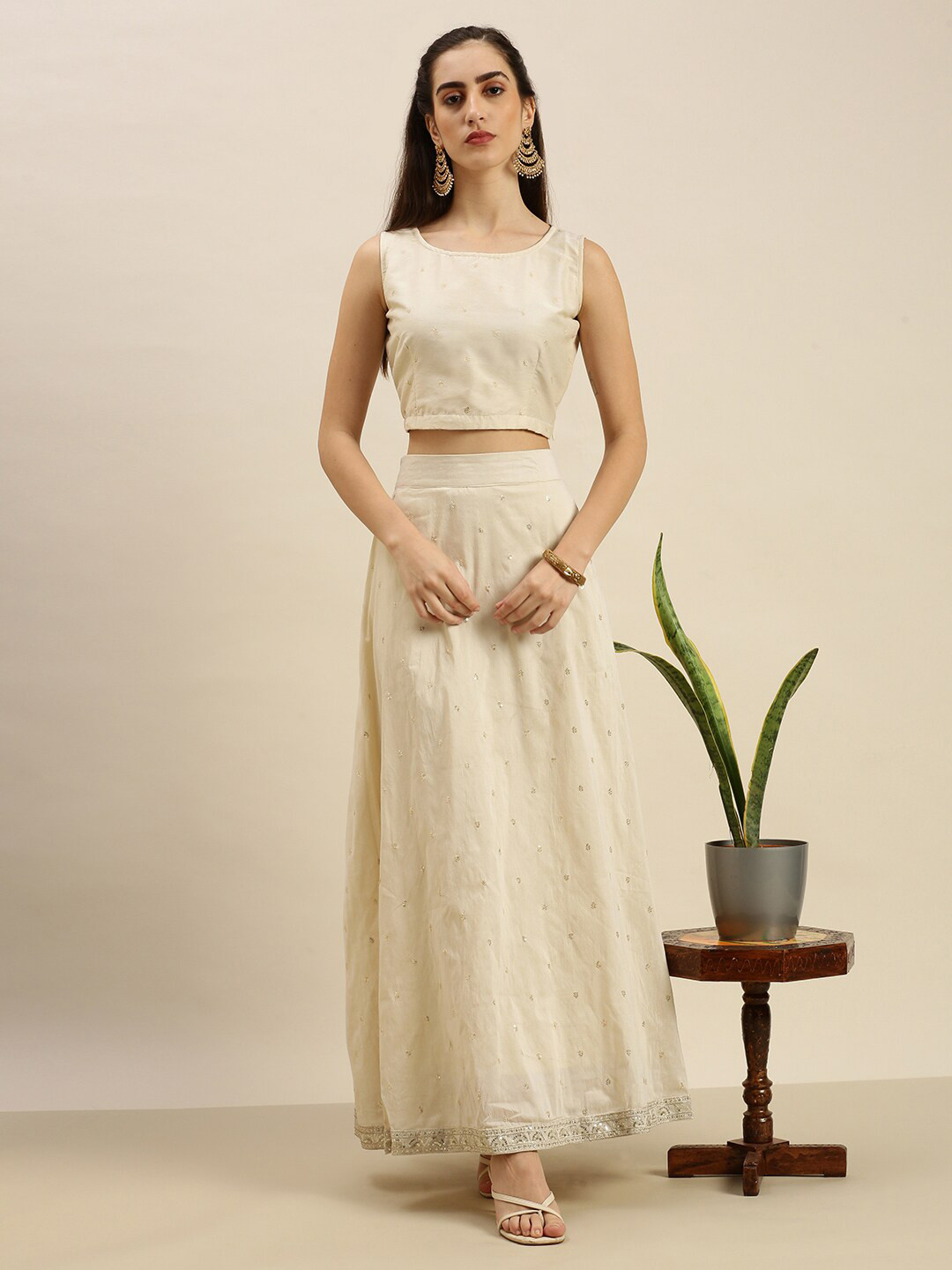 De Moza Sequinned Embellished Ready to Wear Lehenga Choli