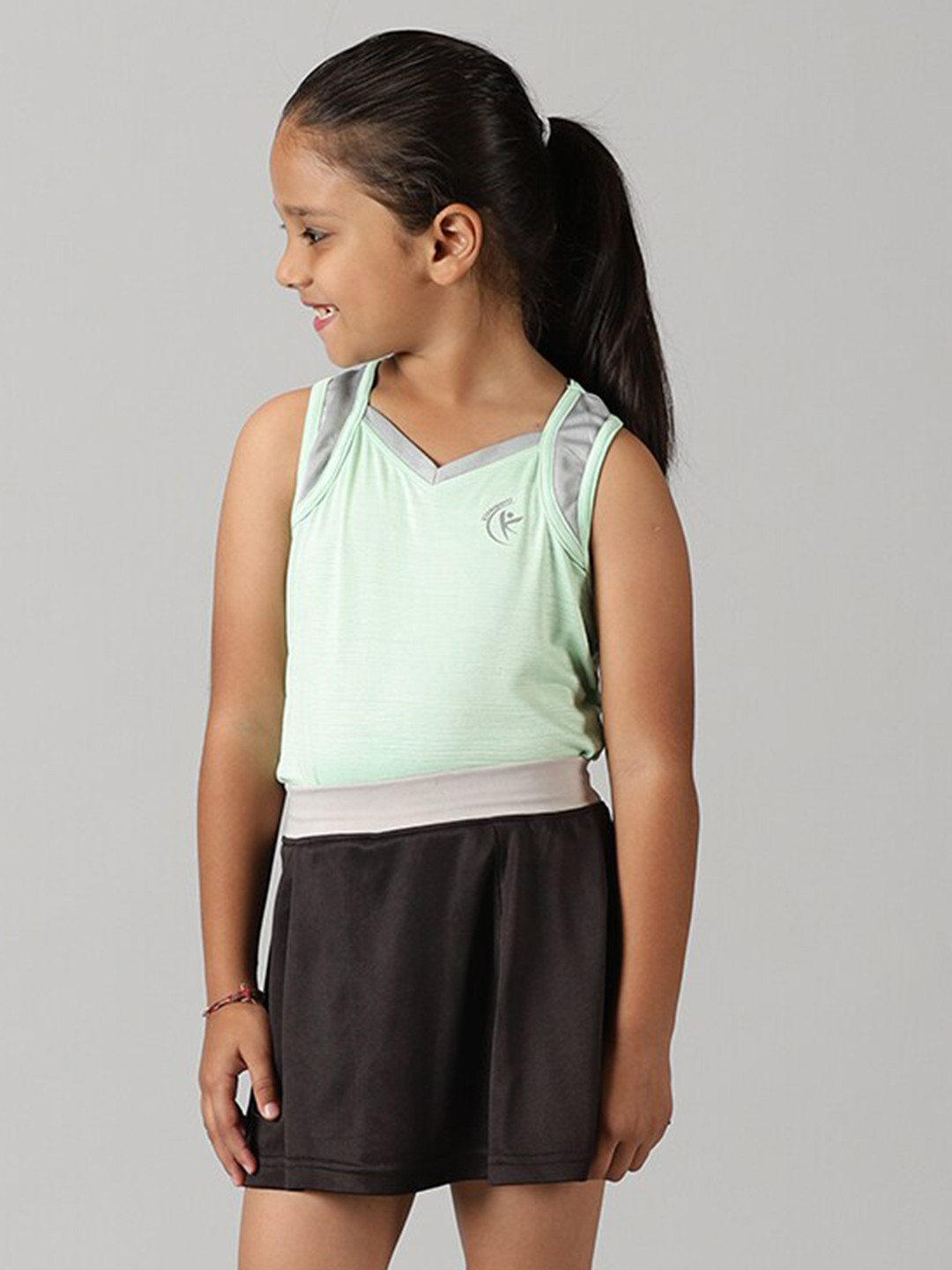 KiddoPanti Girls Tank Top with Skort