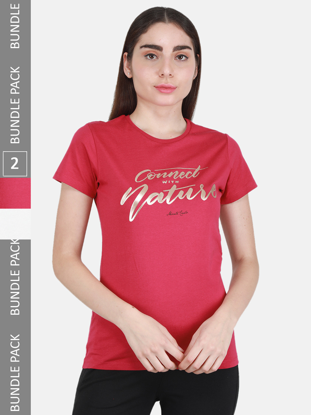Monte Carlo Women Pack of 2 Printed Cotton Tops