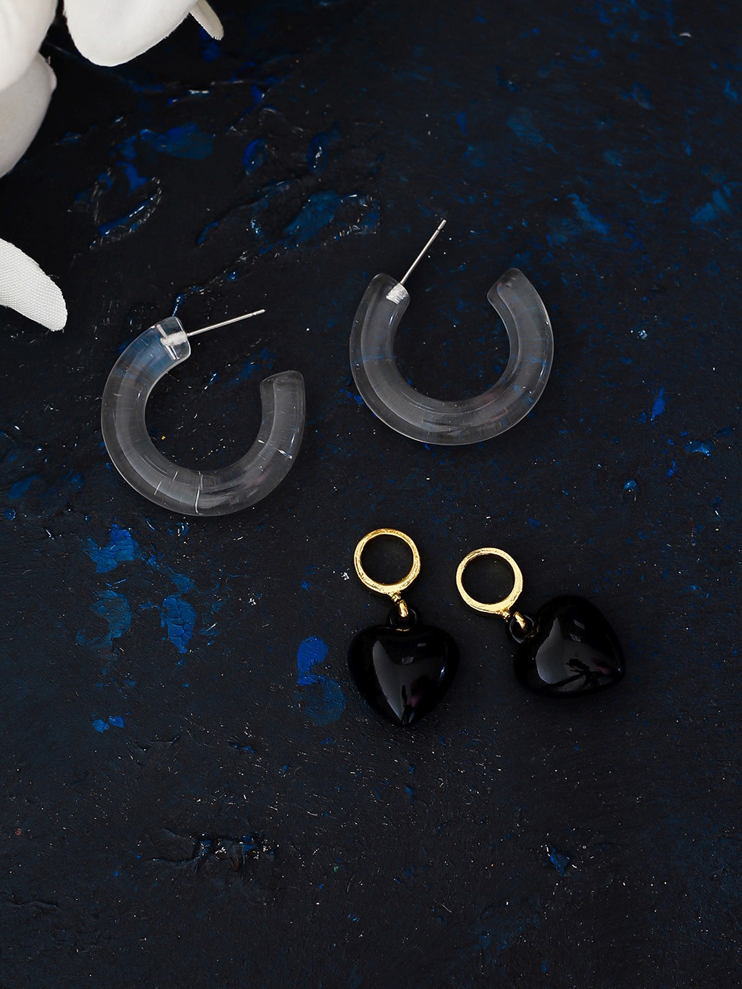 Bellofox Contemporary Heart Half Hoop  Earrings