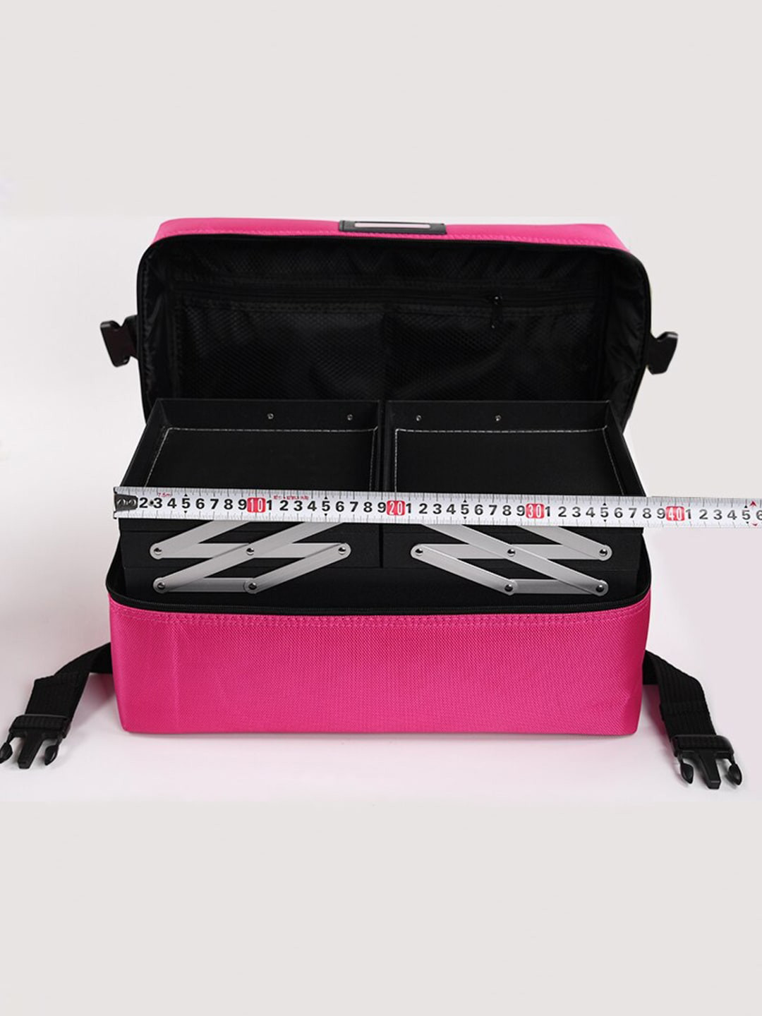 YouBella Pink Portable Jewellery Watch Cosmetics & Make Up Travel Case