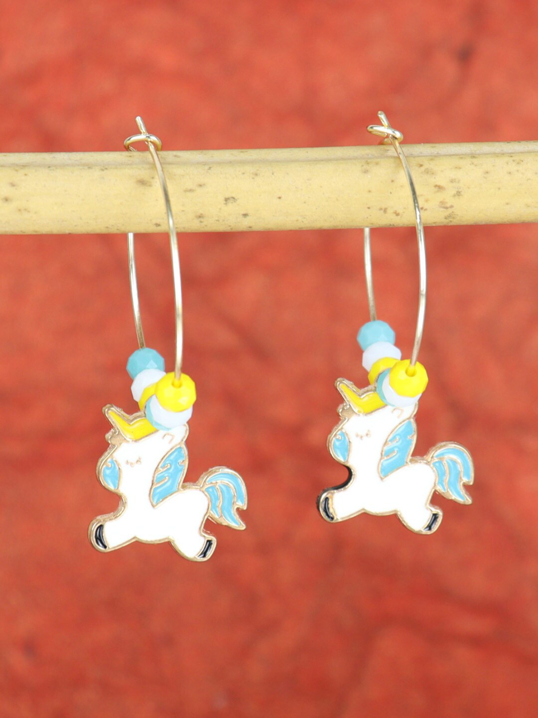 Asthetika Kids Gold Plated Contemporary Hoop Earrings