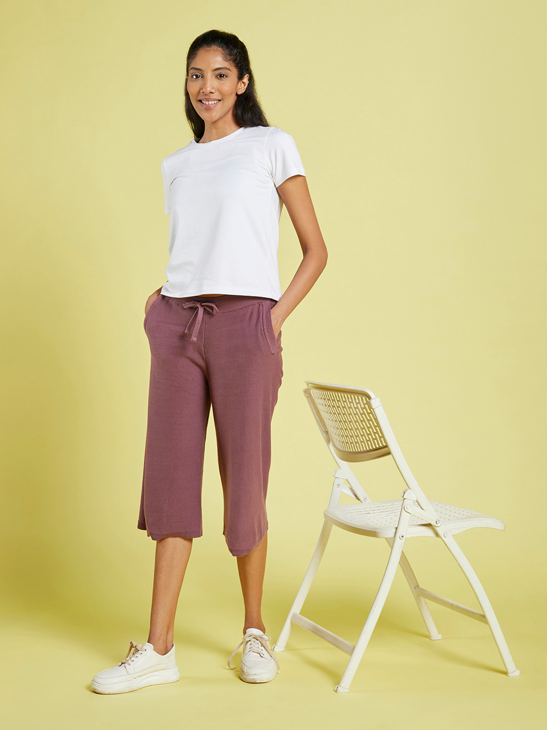 Blissclub Women Relaxed Straight Leg Straight Fit Breathable Pure Cotton Culottes