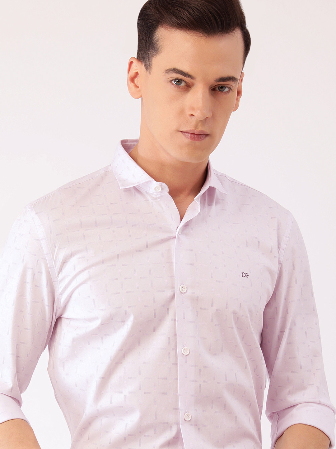 Peter England Men Classic Slim Fit Checked Formal Shirt
