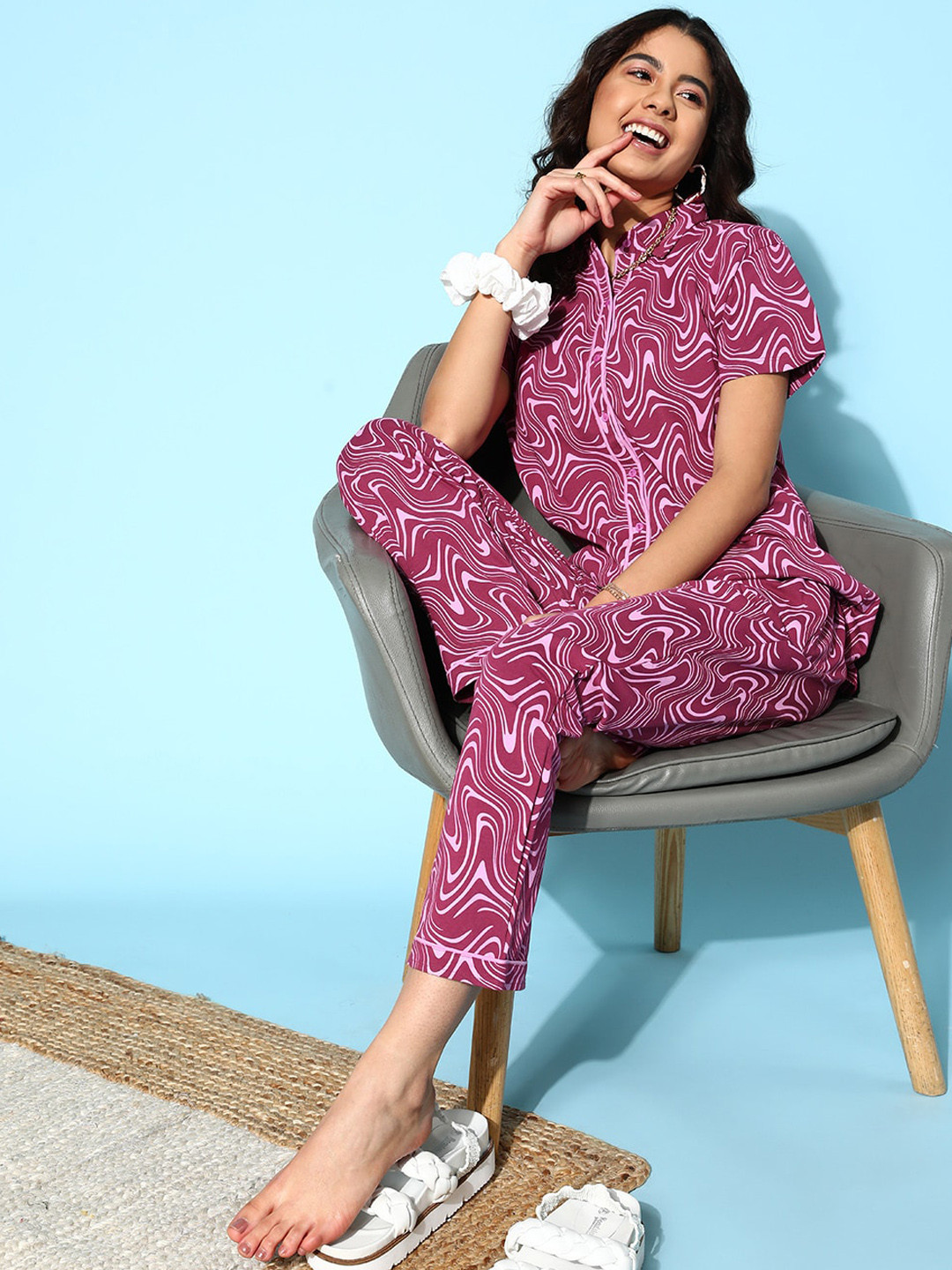 I like me Graphic Printed Pure Cotton Night Suit