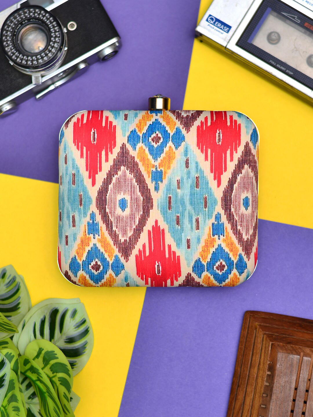 ARTKLIM Geometric Printed Box Clutch