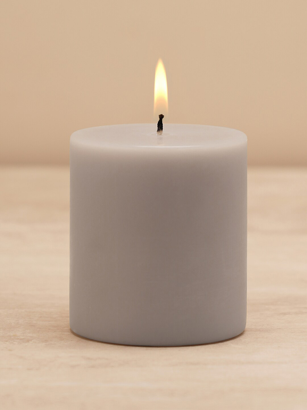 Pure Home and Living Grey Medium Lavender & Chamomile Pillar Candle