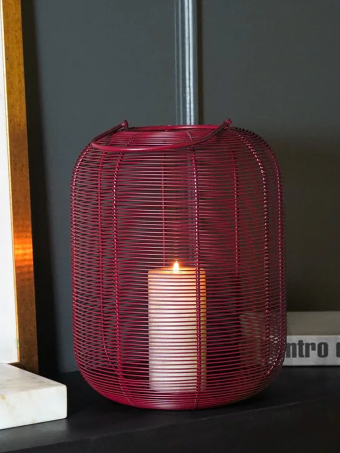 THE ARTMENT Metal Hurricane Candle Holder