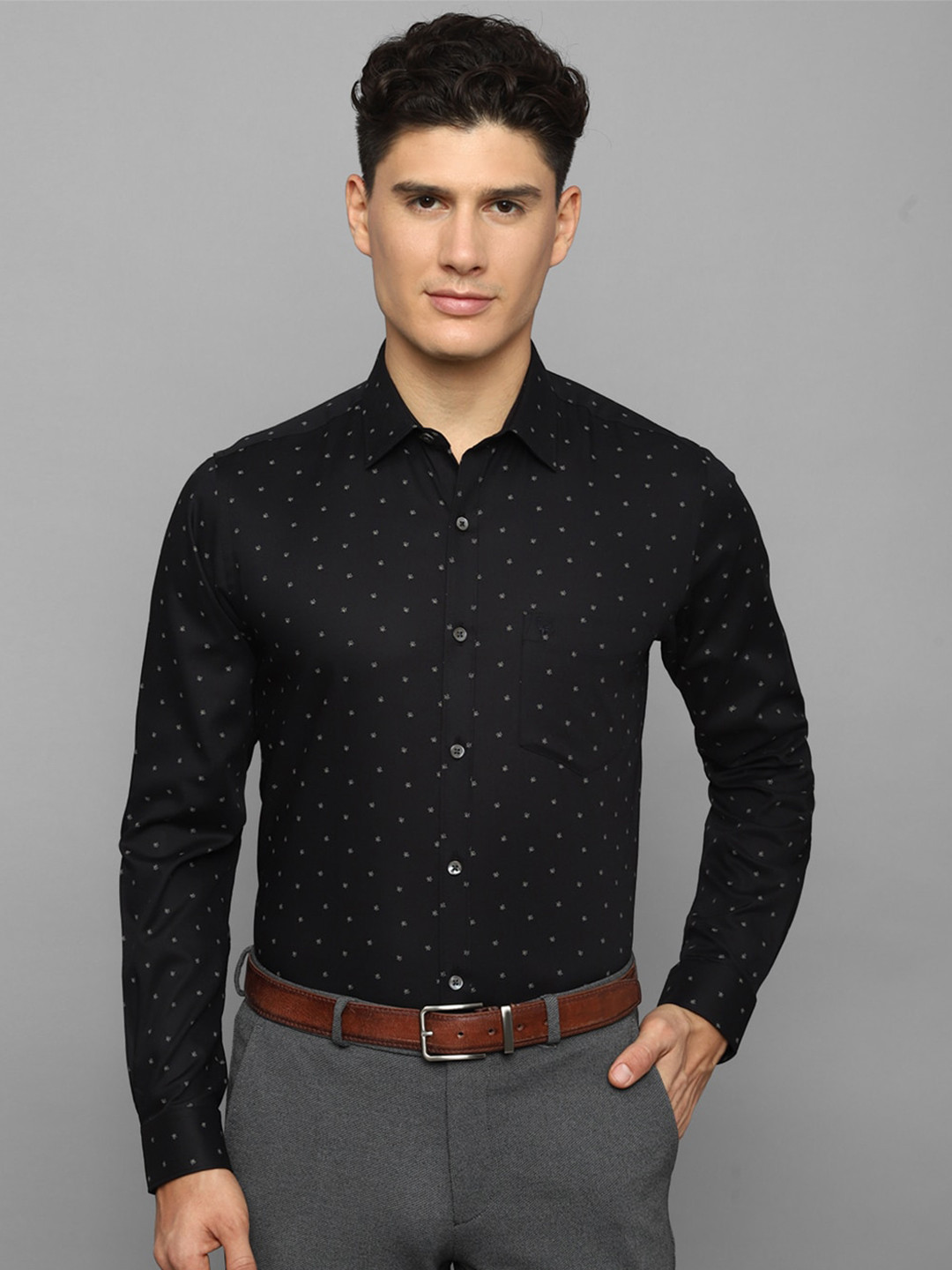 Allen Solly Spread Collar Slim Fit  Pure Cotton Formal Shirt