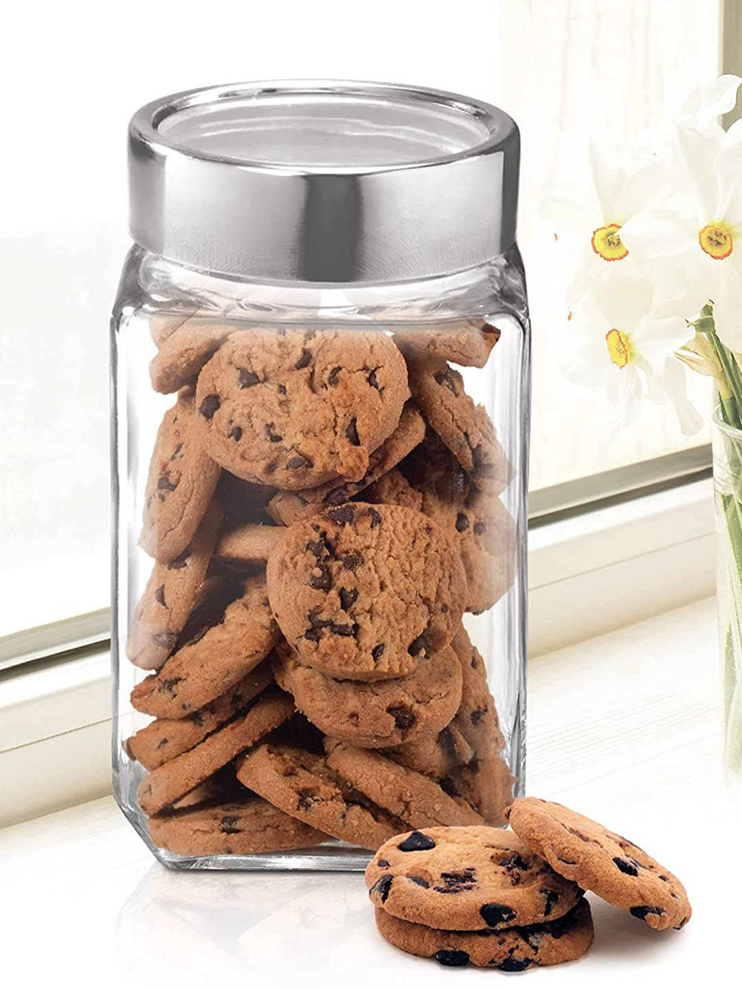 Treo Cube Storage Glass Transparent Jar 1 L