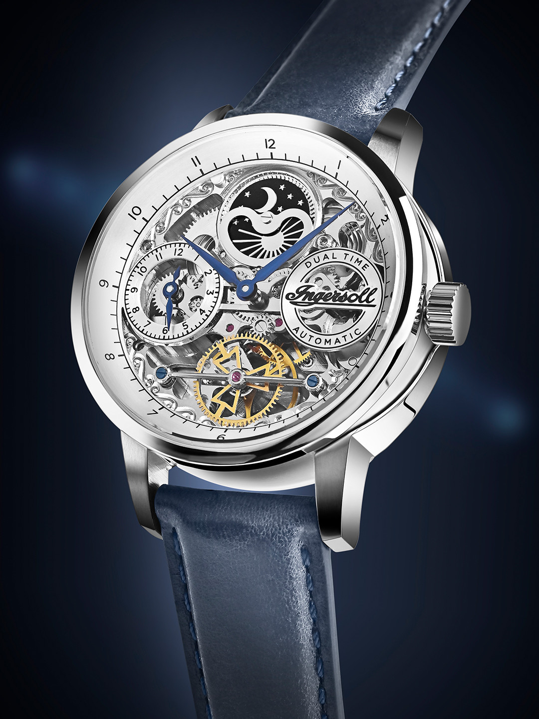 Ingersoll The Jazz Men Leather Straps Analogue Automatic Motion Powered Watch I07702