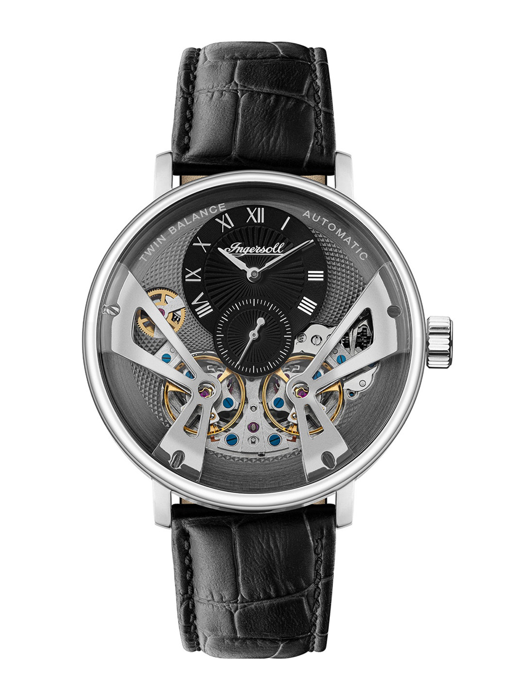 Ingersoll Men Leather Straps Analogue Automatic Motion Powered Watch I13103