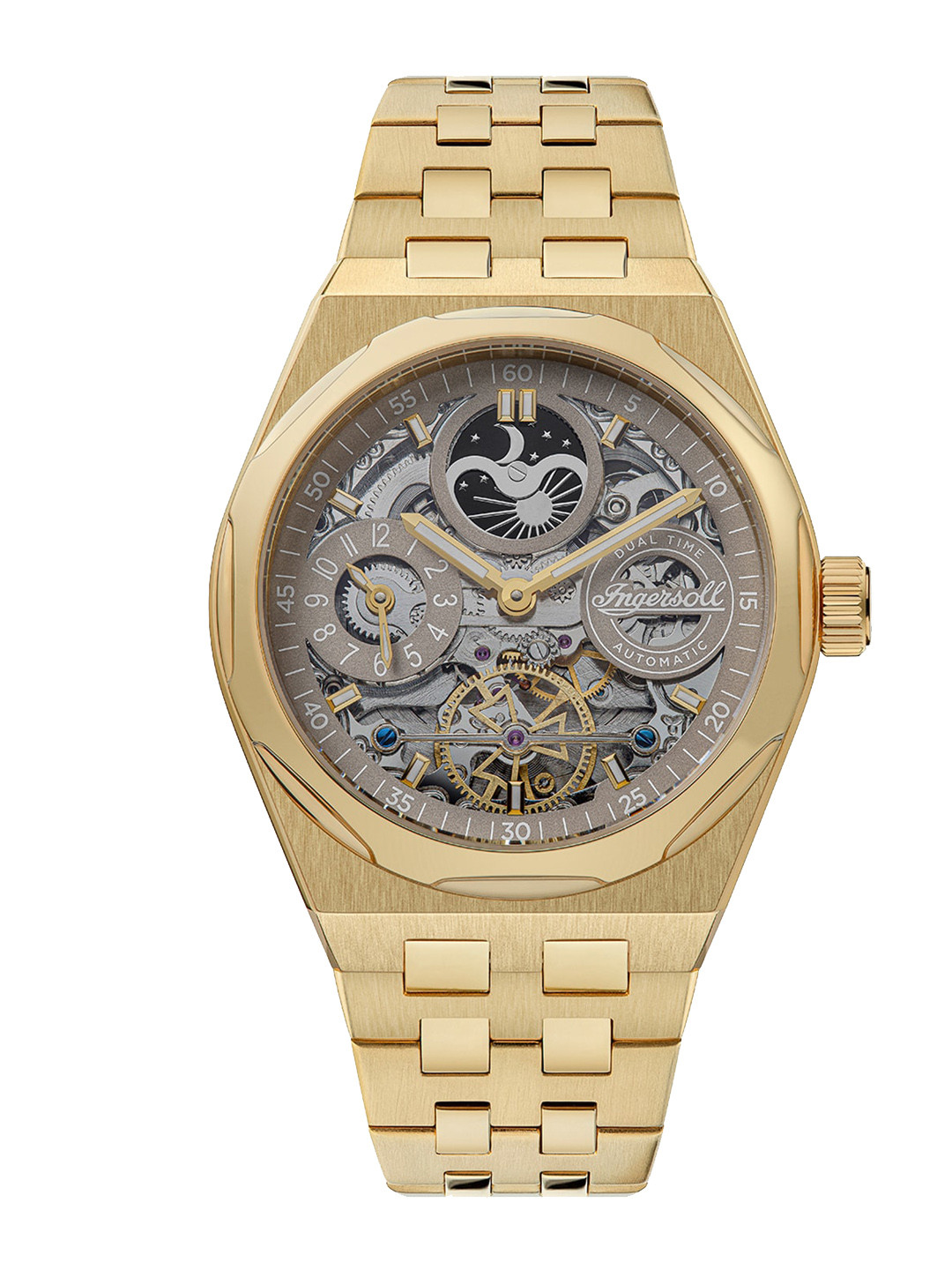 Ingersoll Men Stainless Steel Bracelet Style Straps Analogue Automatic Watch I12902