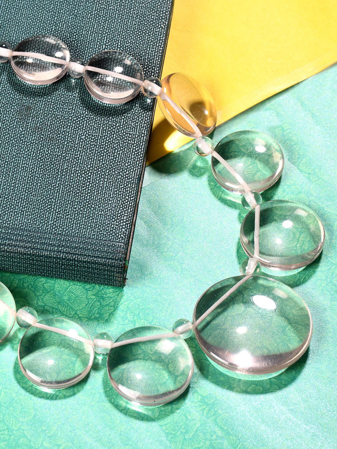 Bamboo Tree Jewels Transparent Beaded Necklace