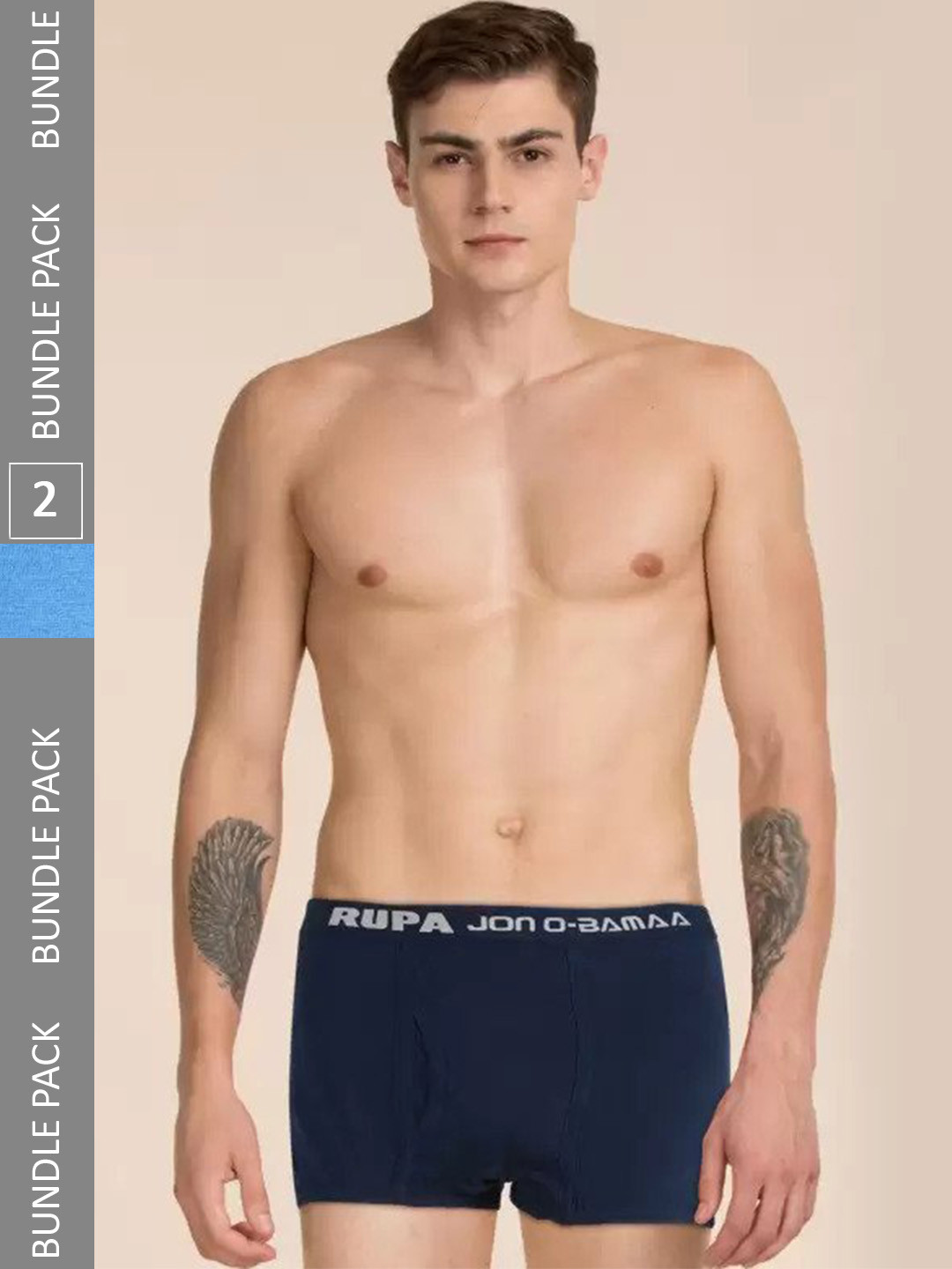 JON Pack Of 2 Outer Elastic Cotton Trunks