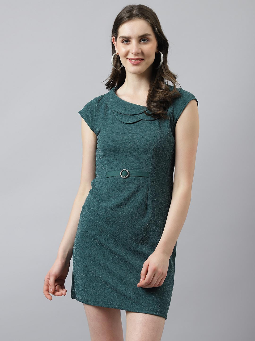 Latin Quarters V-Neck Mini Sheath Dress