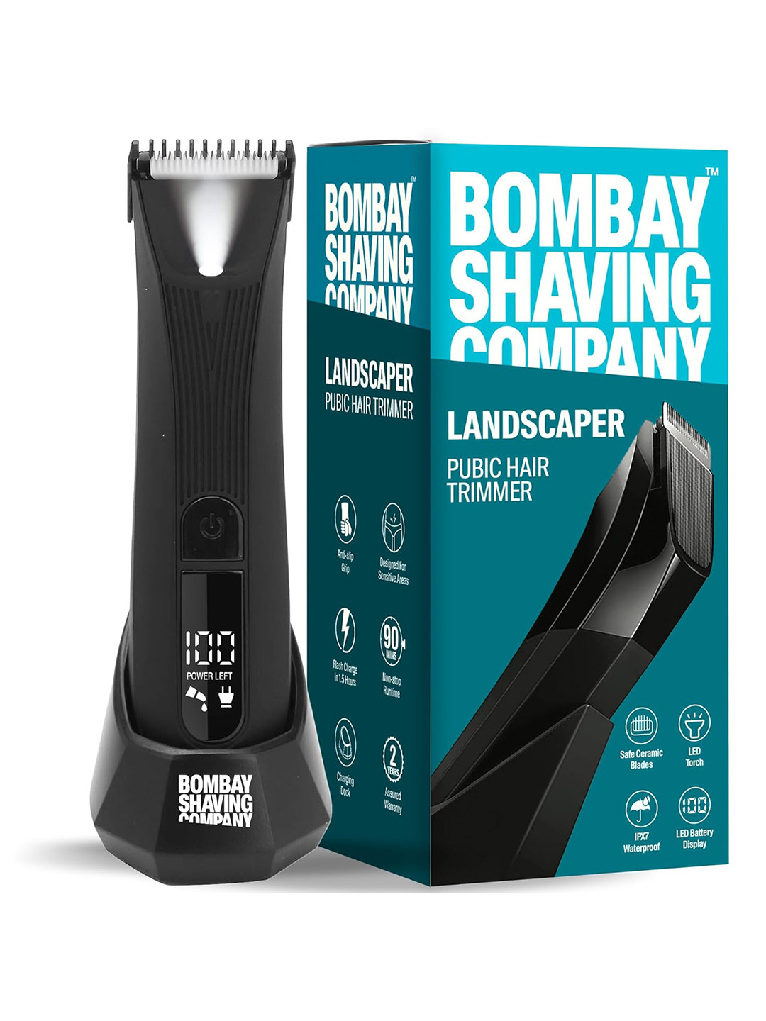 Bombay Shaving Company Men The Landscaper Waterproof Body Trimmer - Black