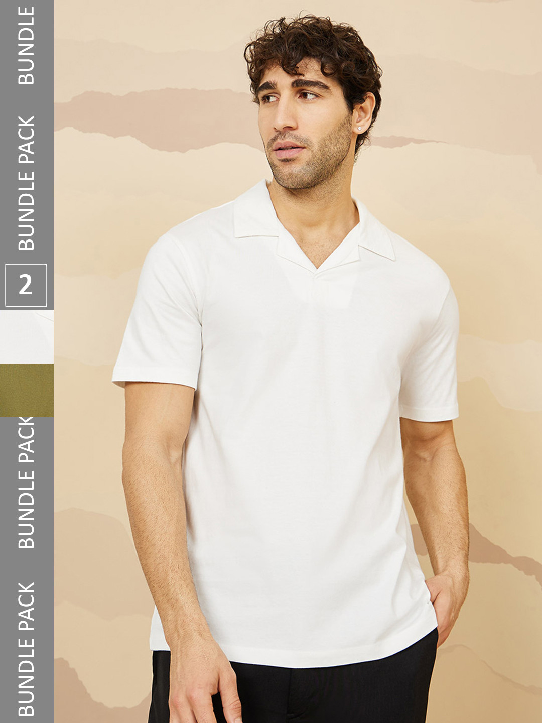 Styli Pack Of 2 Polo Collar Cotton T-shirt