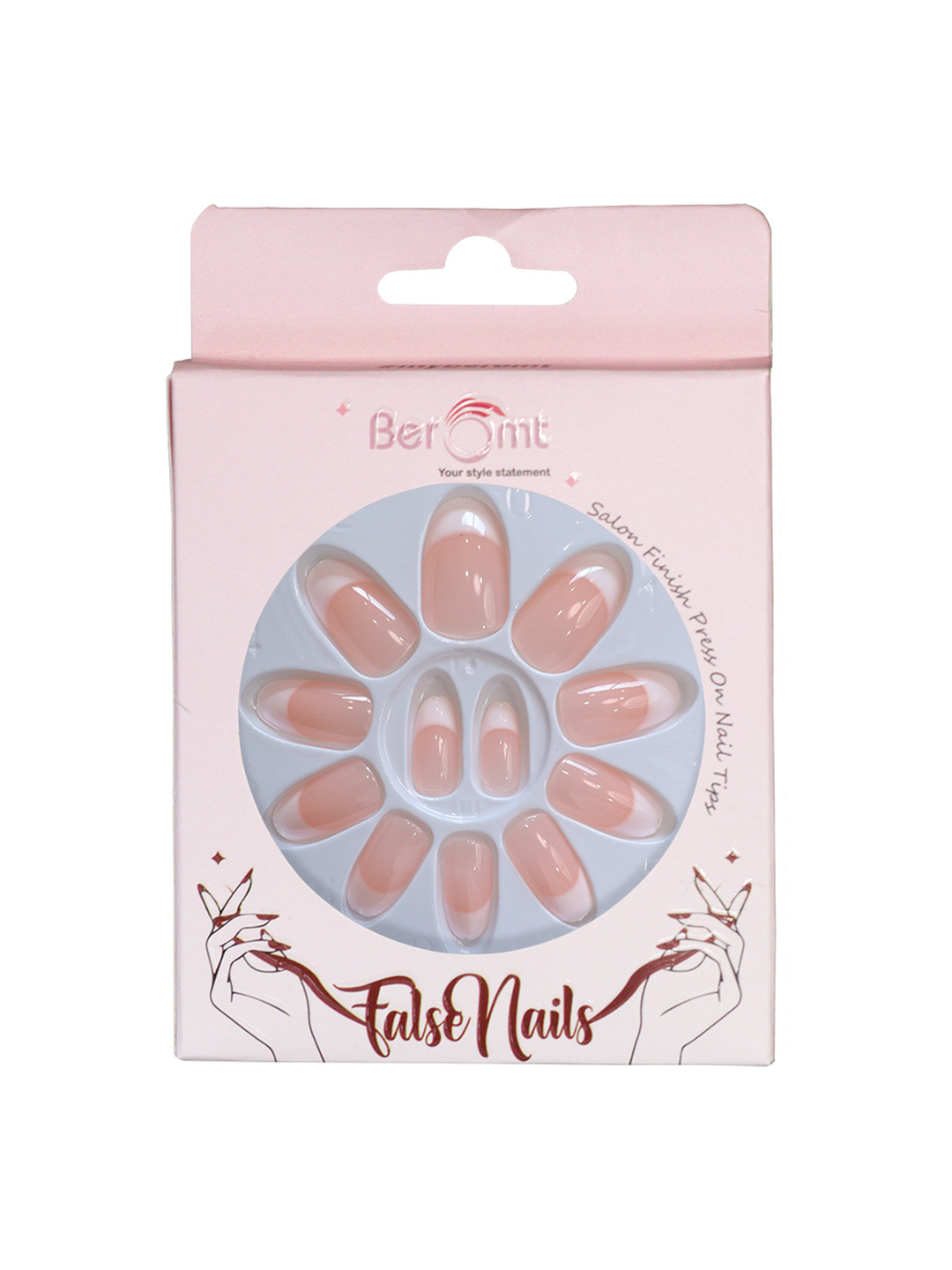 BEROMT 12 Pcs Animal Printed False Nails with Nail Care Kit