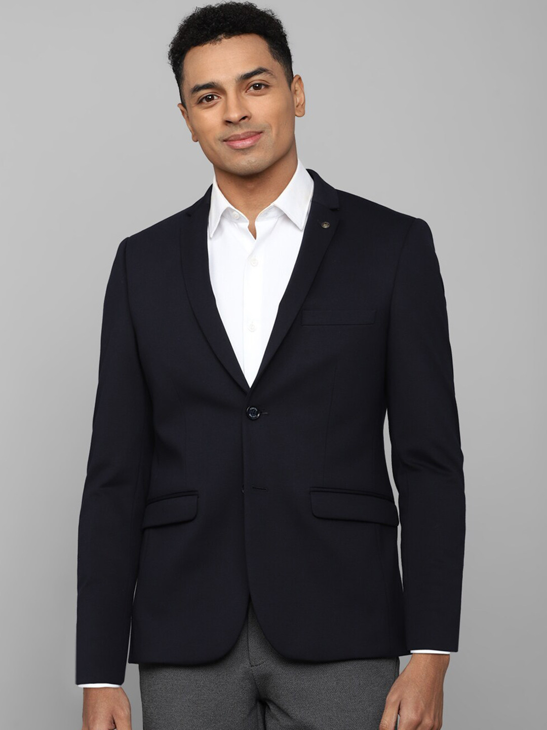 Allen Solly Single Breasted Slim-Fit Formal Blazer