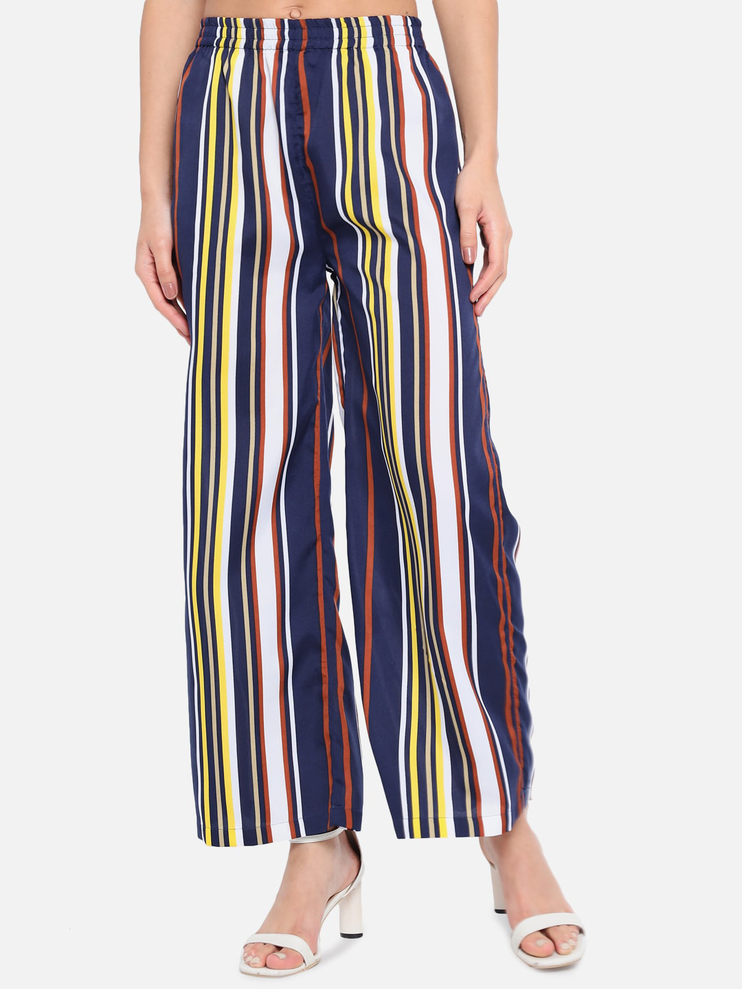 ALL WAYS YOU Women Striped Crepe Palazzos