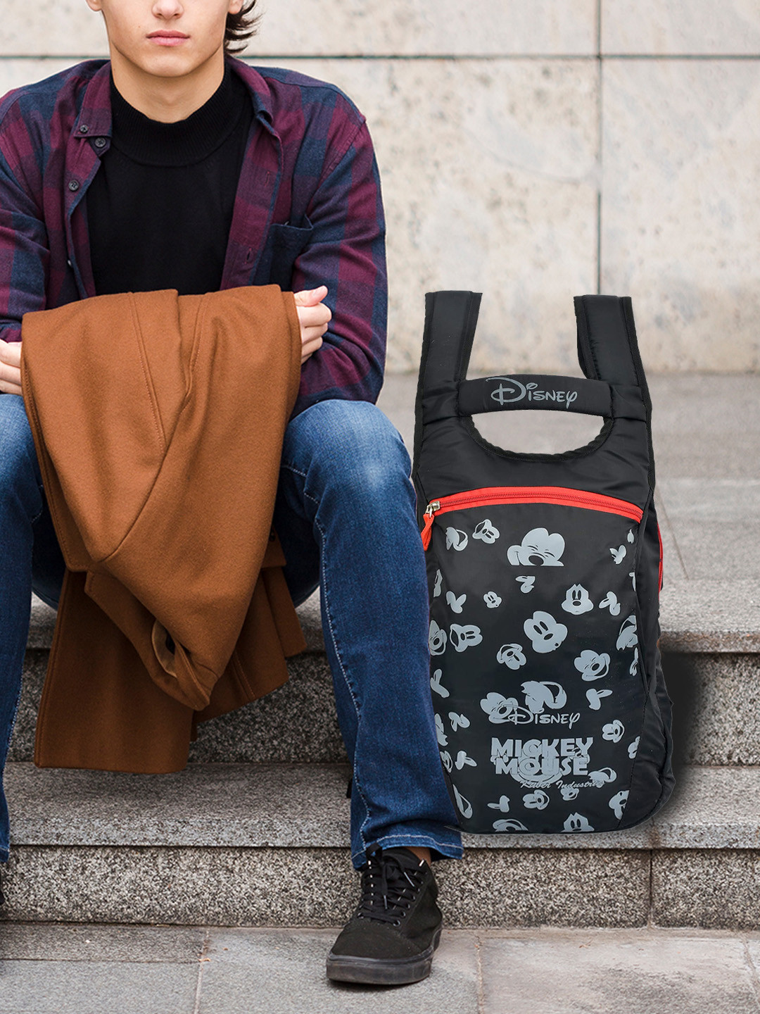 Kuber Industries Waterproof Disney Mickey Mouse Print college Bag for School Bag