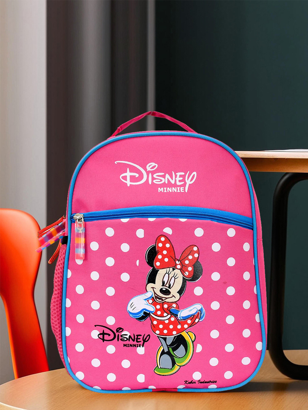 Kuber Industries Disney Kids Minnie Mouse Printed Pink Waterproof school bag or Backpack