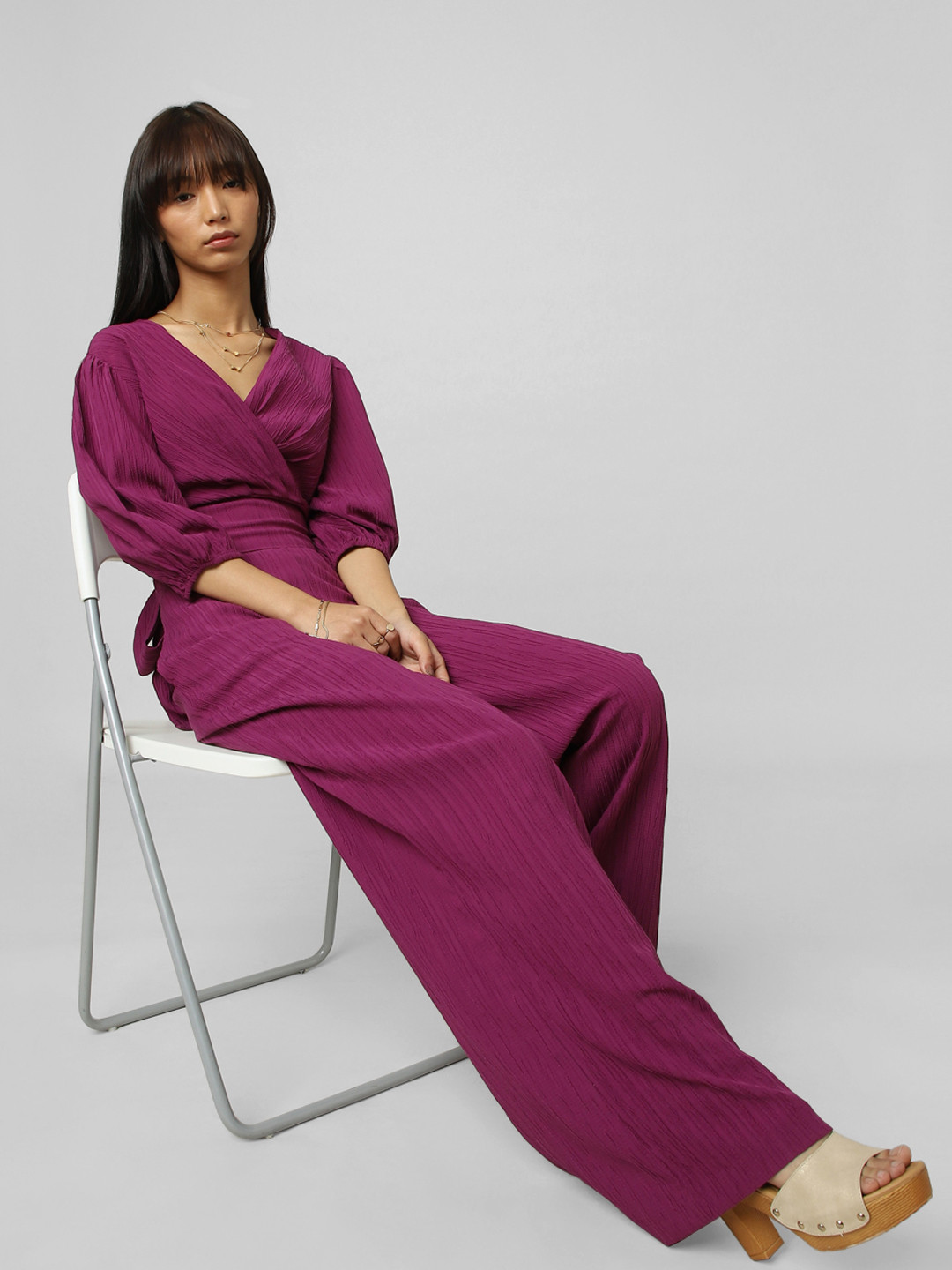 ONLY Women High-Rise Flared Plain Parallel Trousers