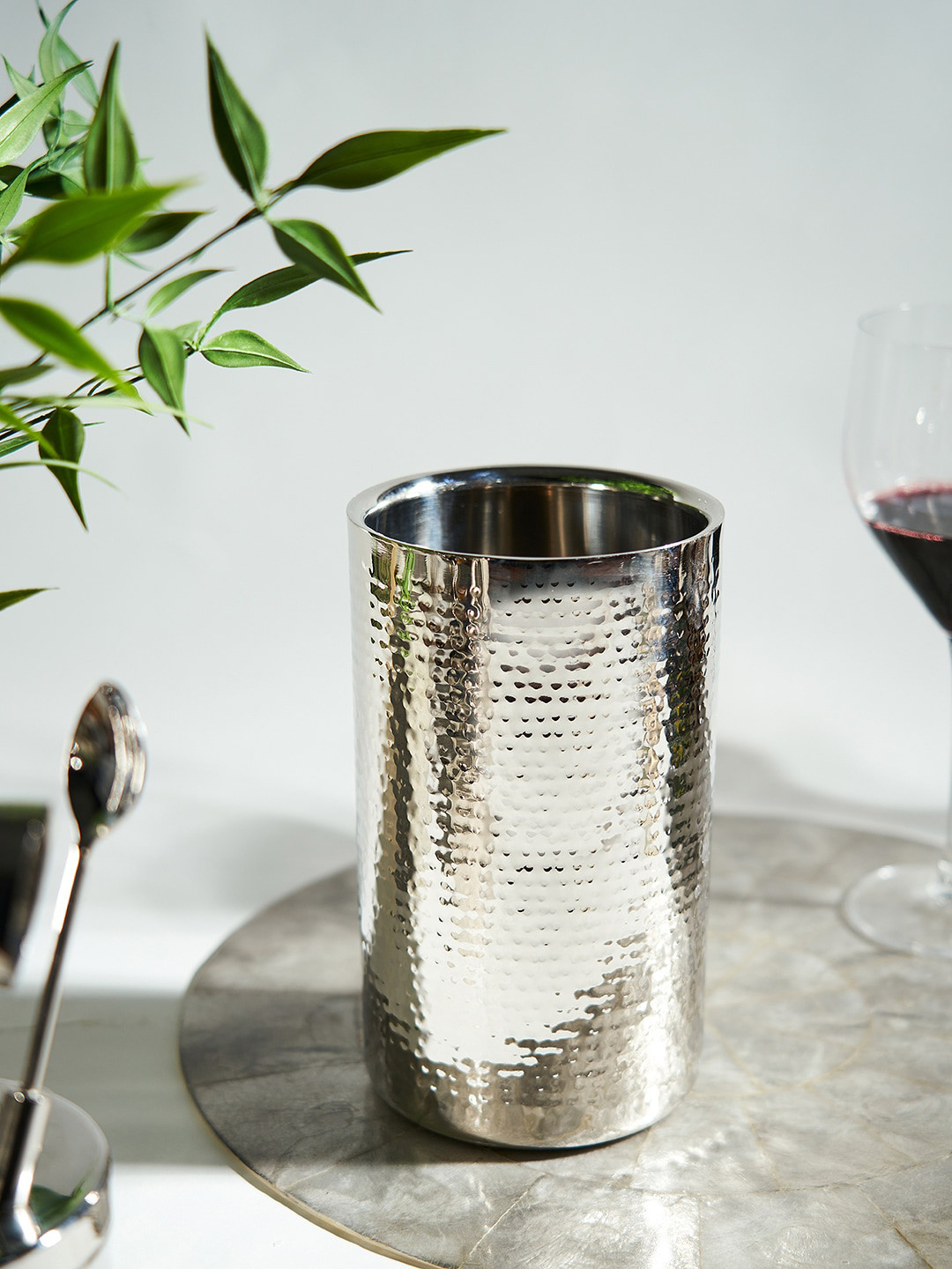 Pure Home and Living Hammered Metal Wine Chiller