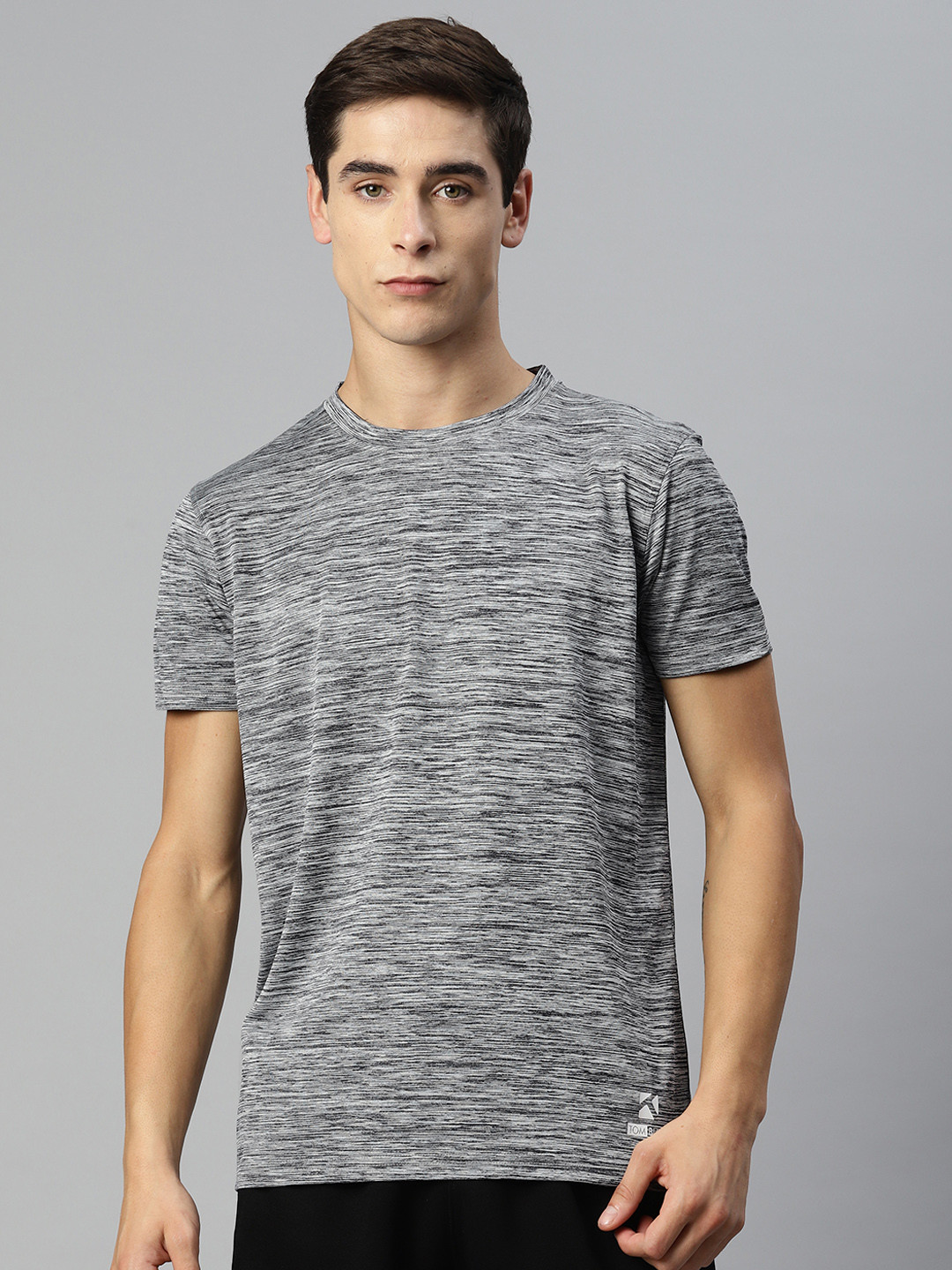 TOM BURG Men Self Design Outdoor Sports T-shirt