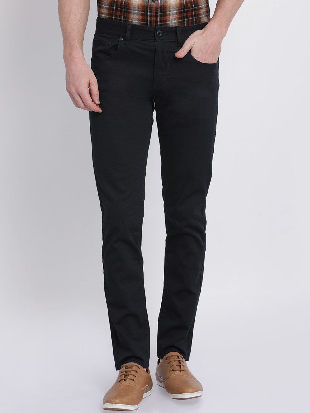 t-base Men Slim Fit Cotton Mid-Rise Stretchable Jeans