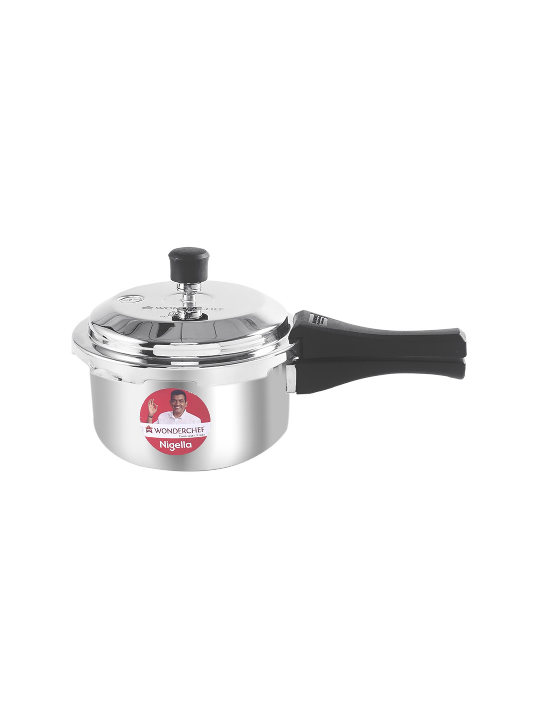 Wonderchef Silver Stainless Steel Dishwasher Safe Induction Outer Lid Ceramic Pressure Cooker-2 L