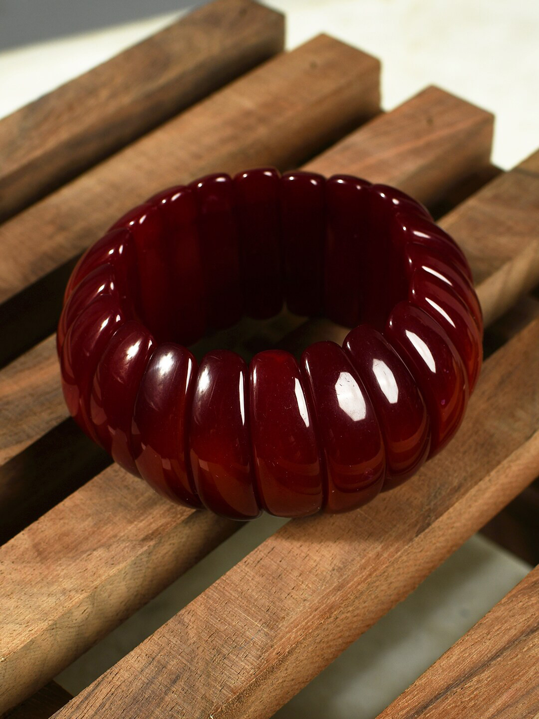 Bamboo Tree Jewels Elasticated Stretchable Beaded Bracelet