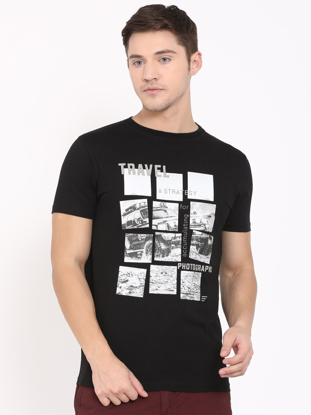 t-base Graphic Printed Cotton T-shirt
