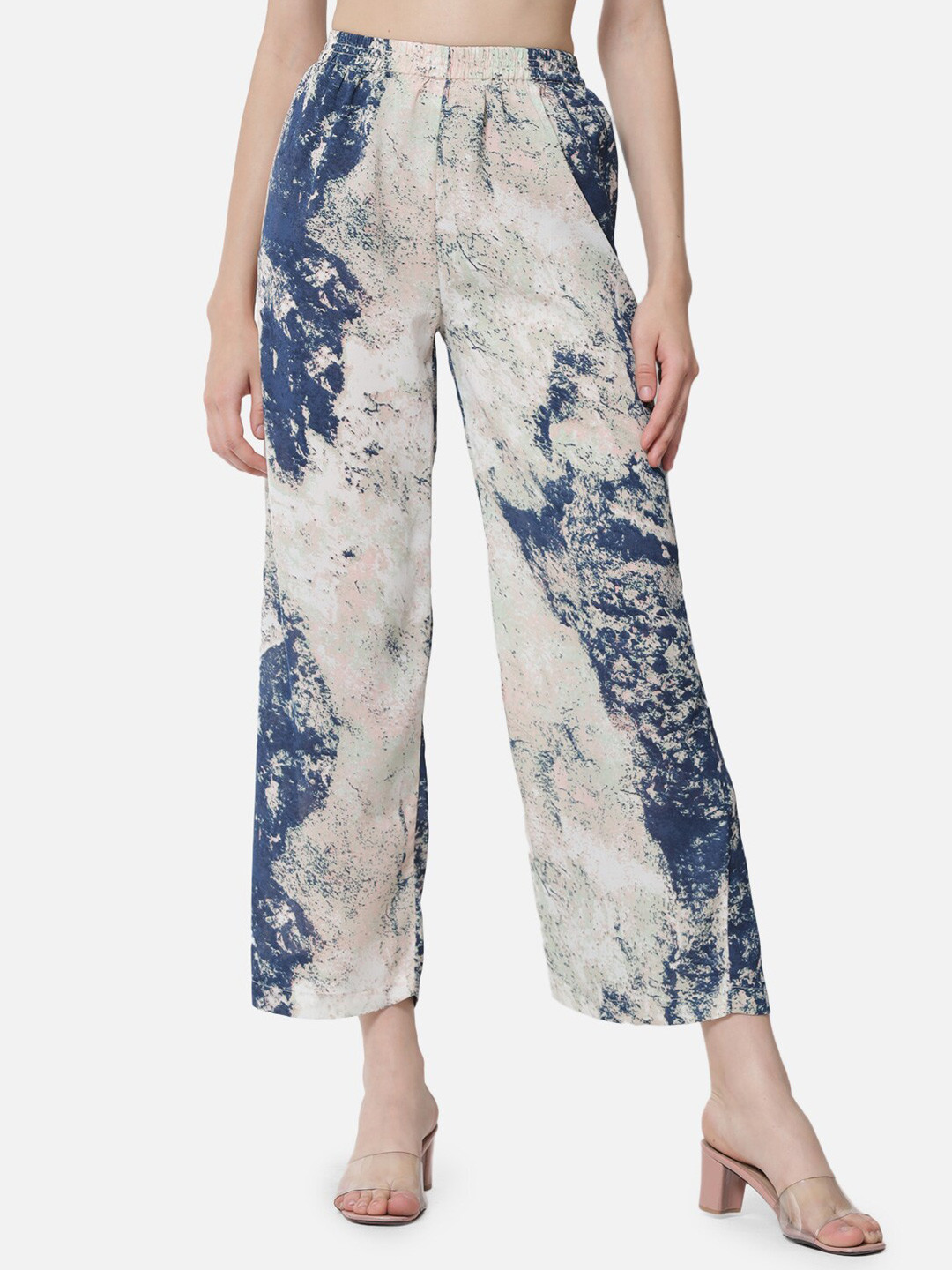 ALL WAYS YOU Women Abstract Dyed Slip-On Straight Palazzos
