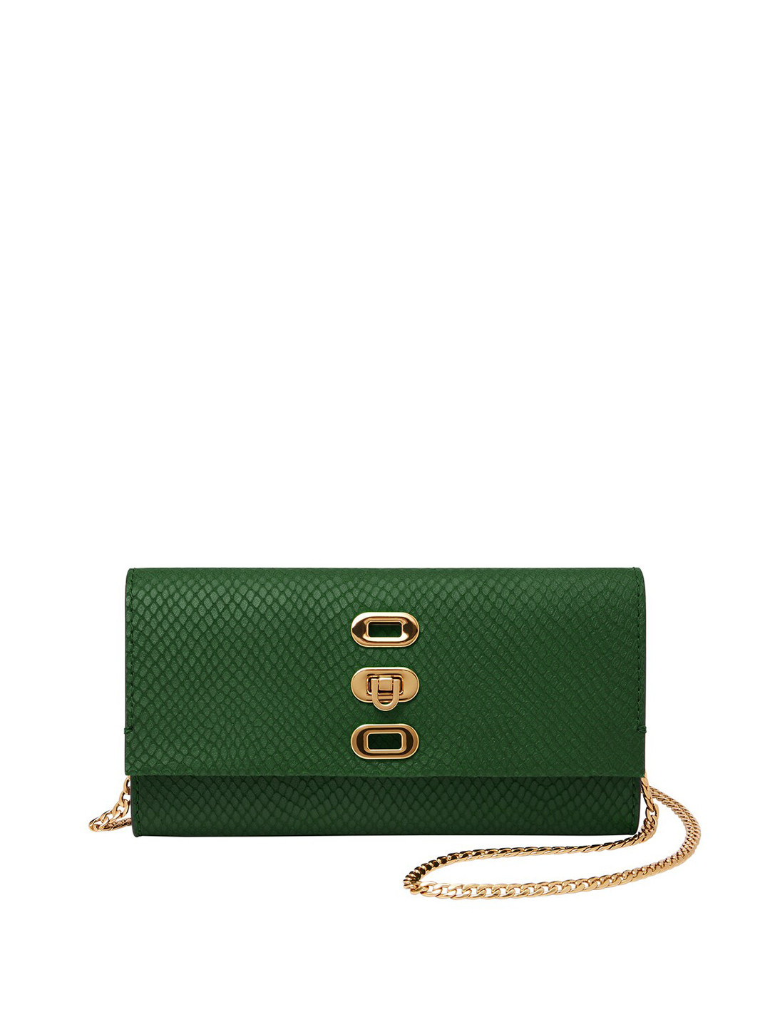 Fossil Women Textured Leather Purse Clutch