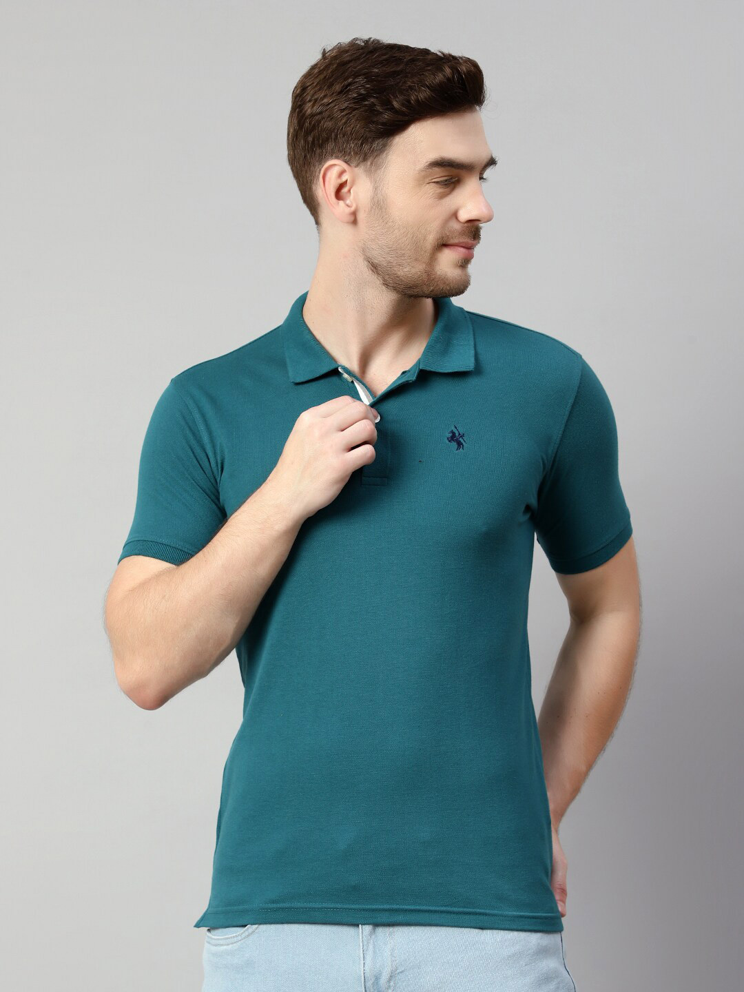 Cantabil Short Sleeve Polo Collar Cotton T-shirt