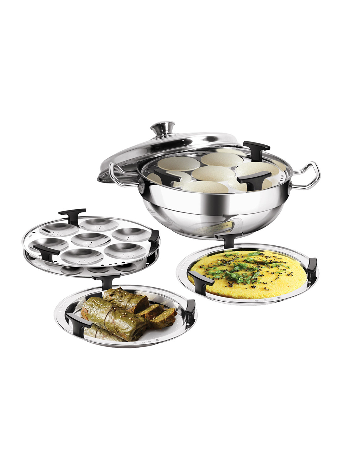 Milton Pro Cook Stainless Steel Multi Kadhai With Lid 26 cm