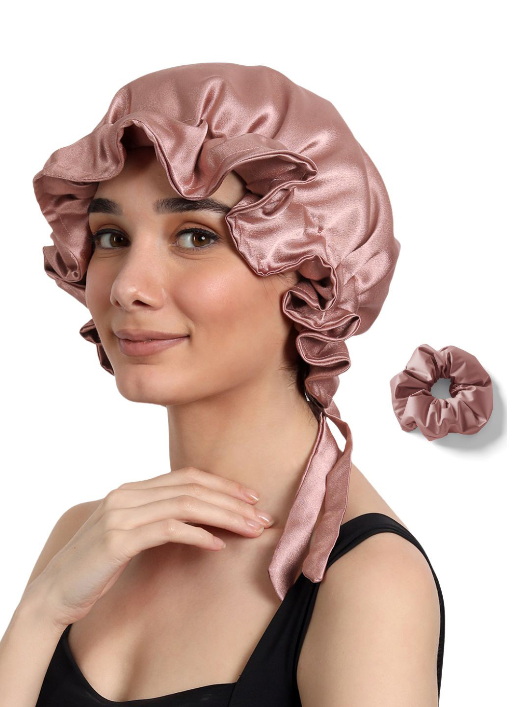 Mueras Women Hair Bonnet Sleep Cap Scrunchie Combo