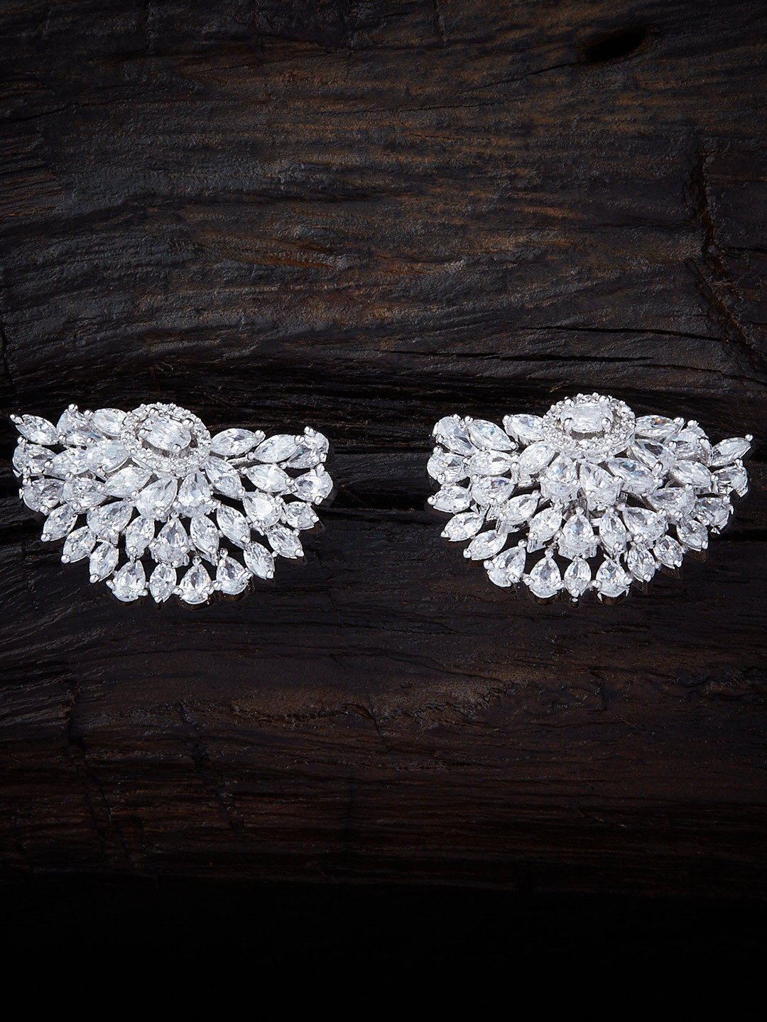 Buy Kushal S Fashion Jewellery White Embellished Oversized Zircon Rhodium Plated Stud Earrings Earrings For Women 2228526 Myntra Kushal's fashion jewellery earrings online. myntra