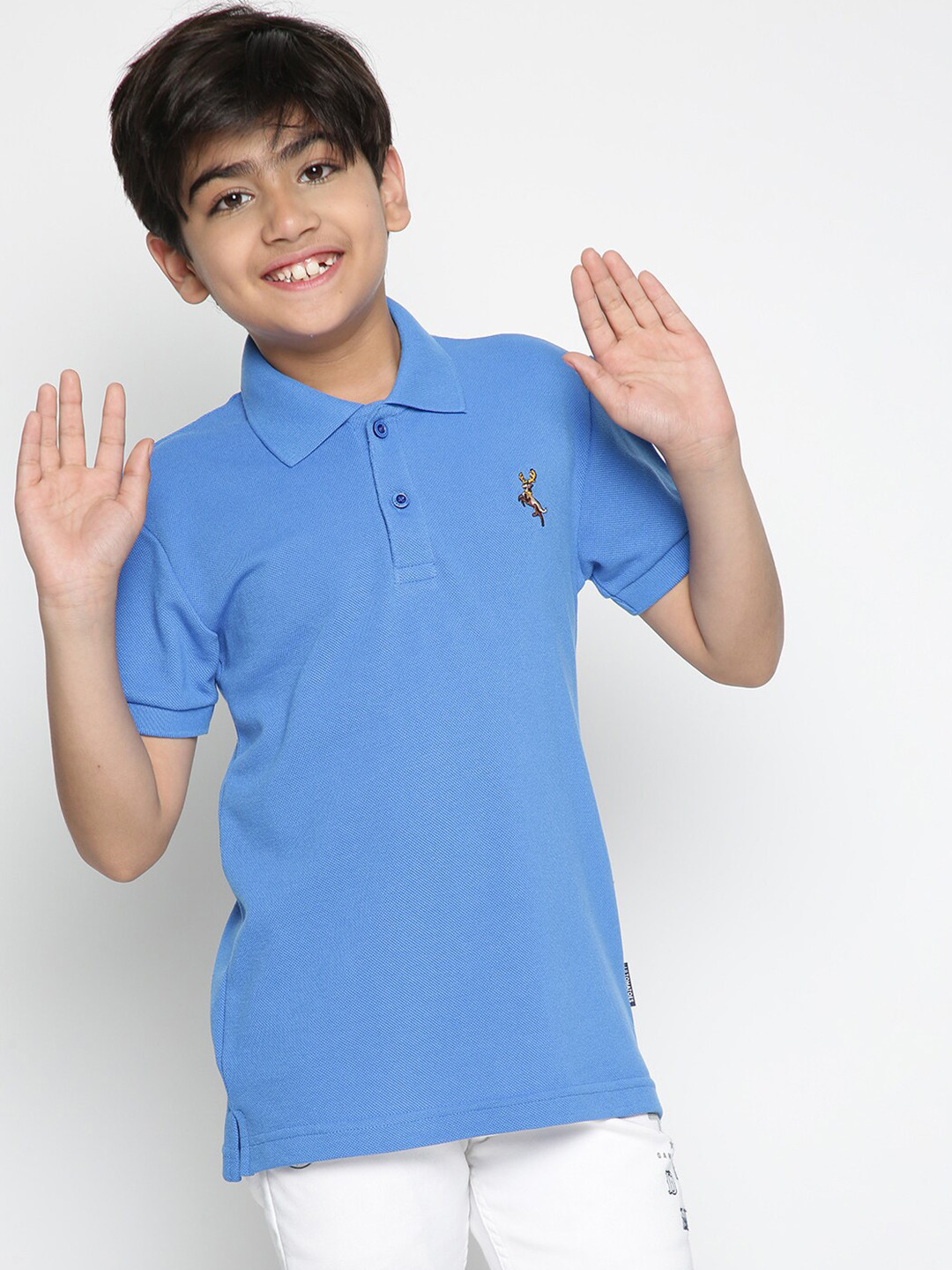 Lil Tomatoes Boys Pique Short Sleeve Polo Collar Cotton T-shirt