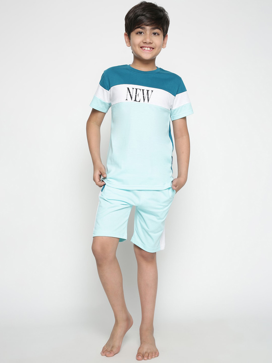 Lil Tomatoes Boys Colourblocked Night Suit