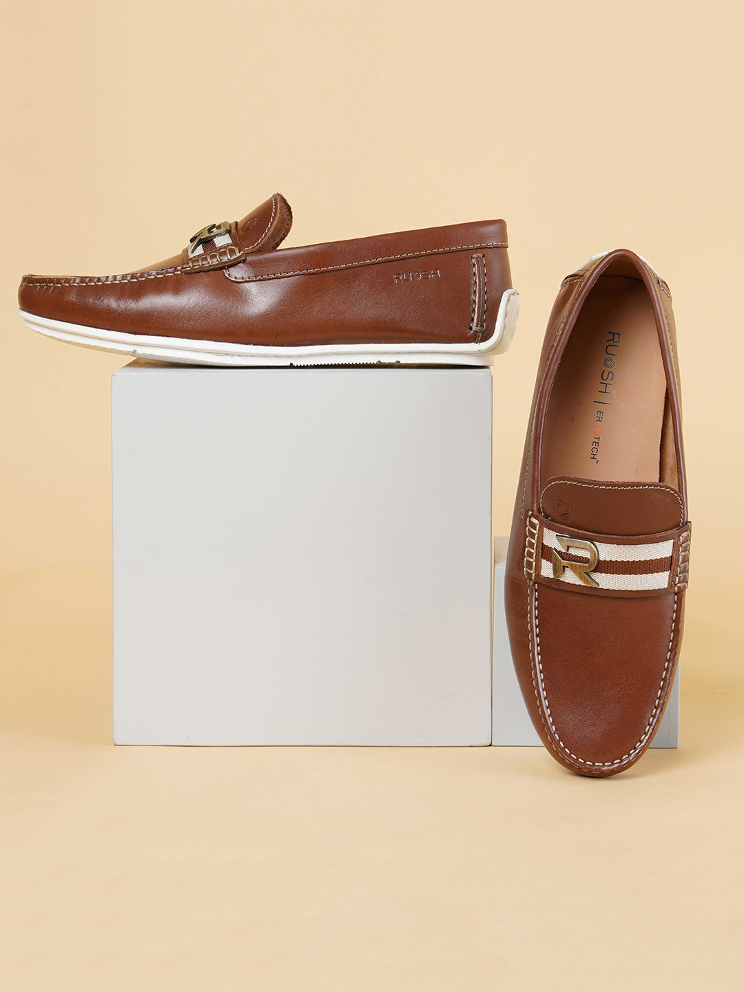 Ruosh Men Leather Penny Loafers