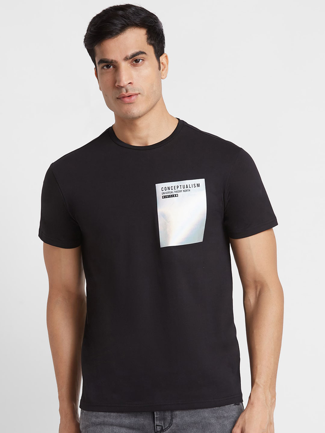 Globus Holographic Print Cotton T-Shirt