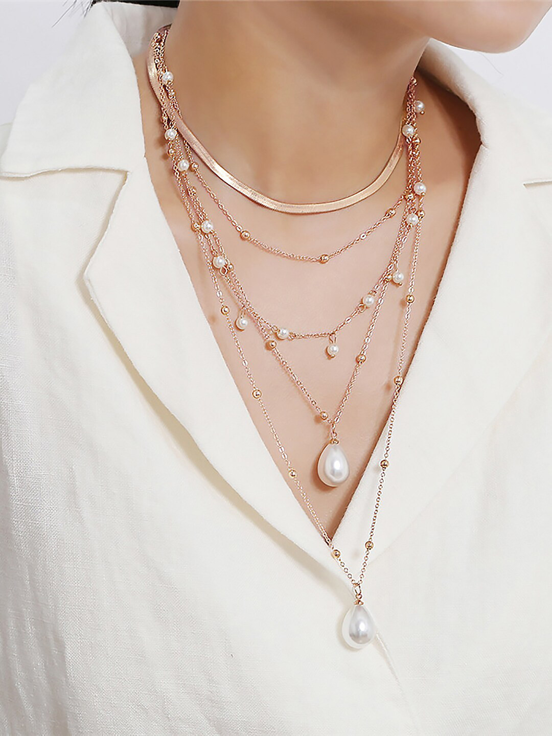 Peora Rose Gold-Plated Layered Chain